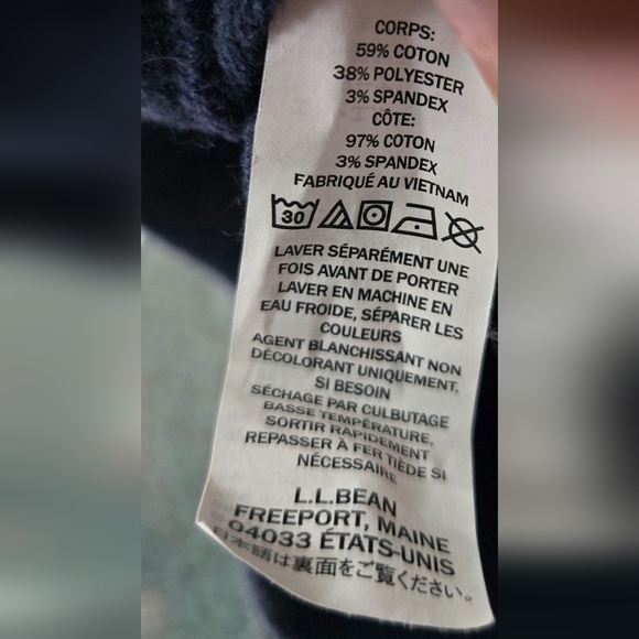 L.L. Bean Misses Navy Blue Cowl Neck Sweater~ Size Medium - Picture 6 of 7